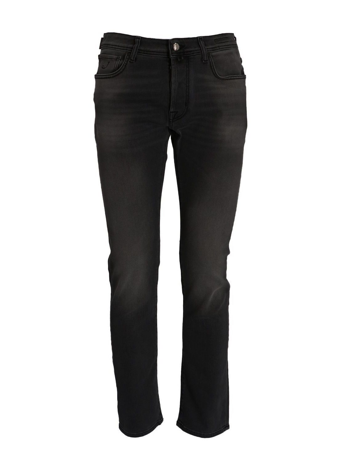"Black Cotton Men's Slim-Fit Jean"