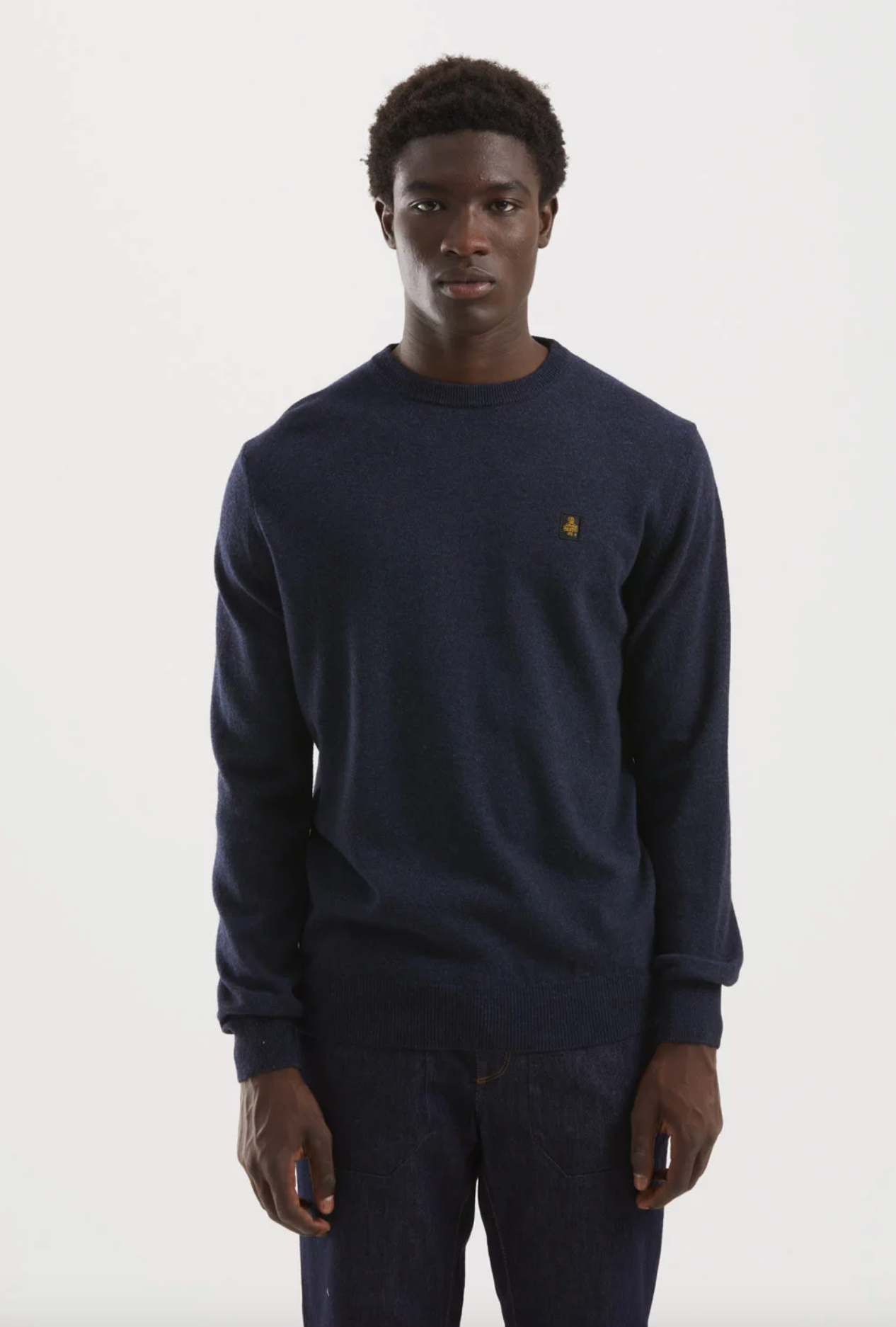 Blue Wool Men Sweater