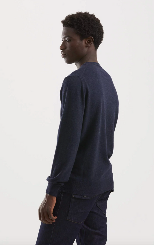Blue Wool Men Sweater