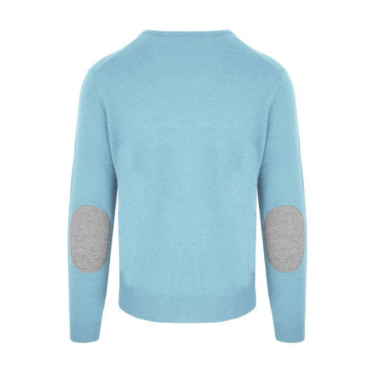 Light Blue Cashmere Men Sweater