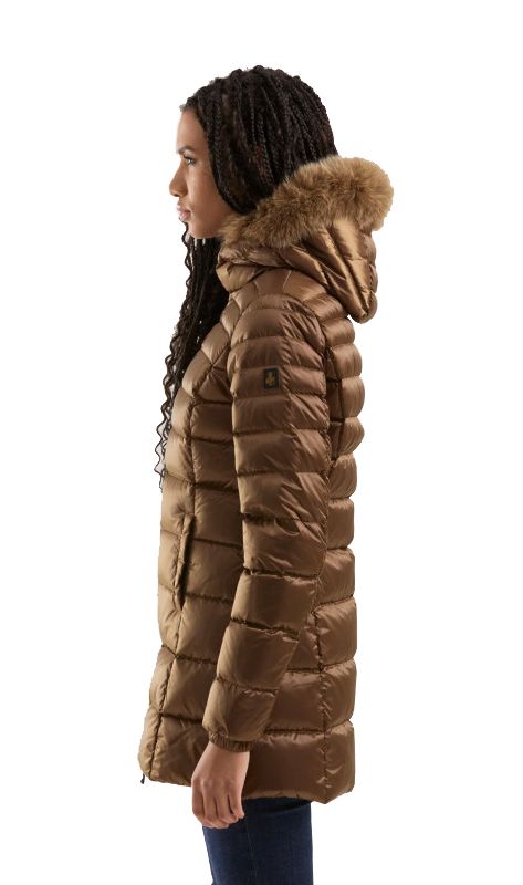 Brown Polyamide Women Coat