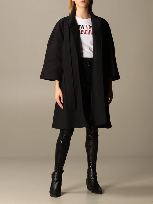 Black Wool Women Coat