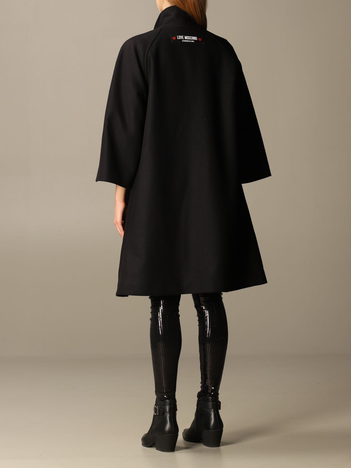 Black Wool Women Coat