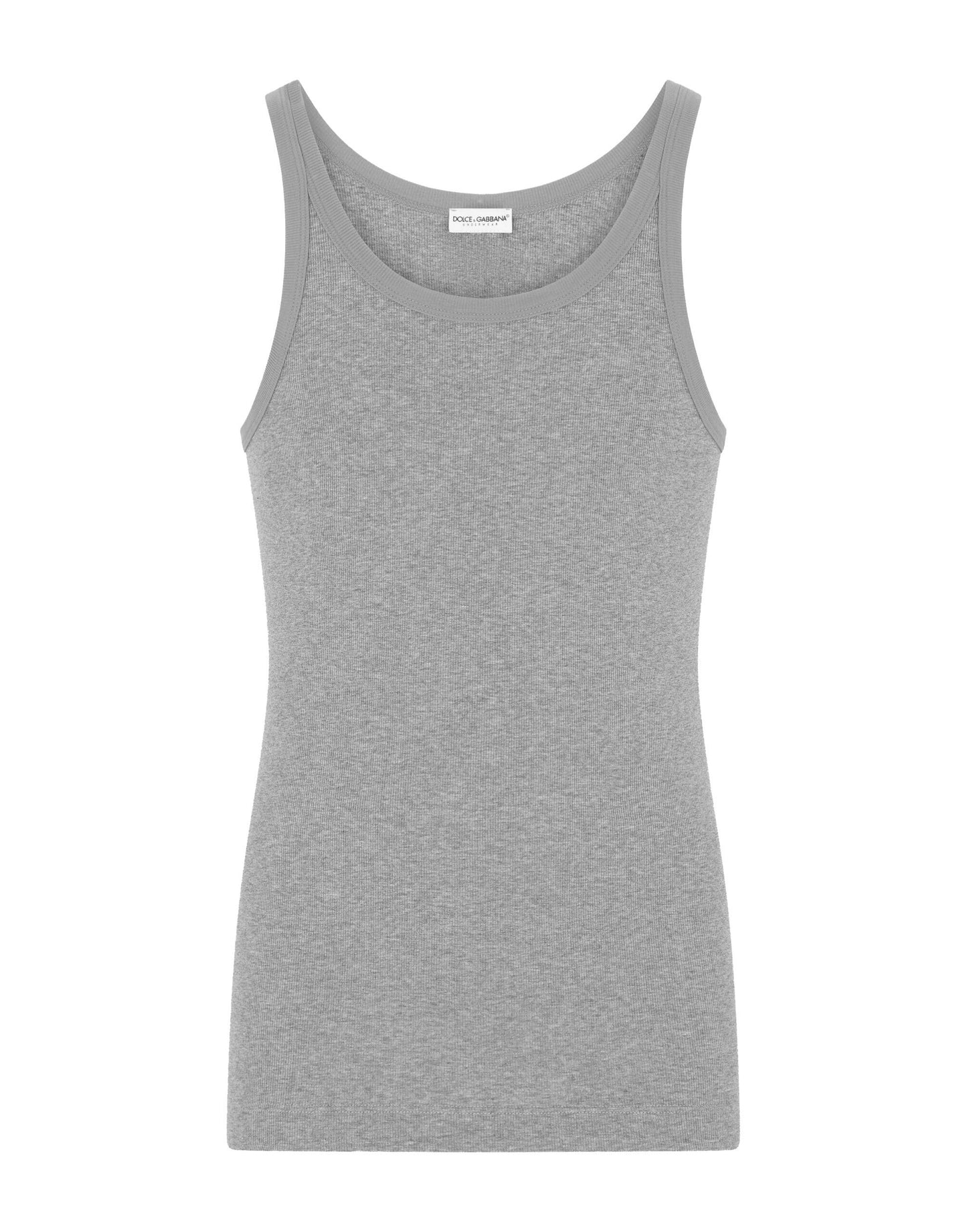 Gray Cotton Men Tank Top