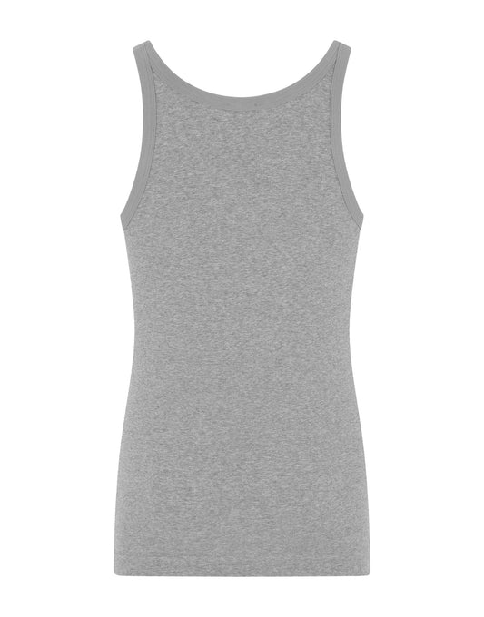 Gray Cotton Men Tank Top