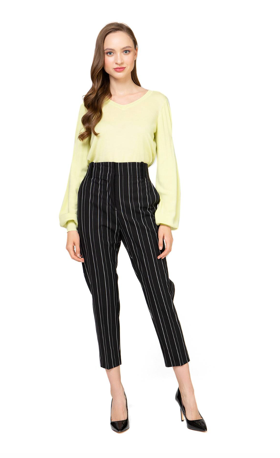Black Polyester Women Pants