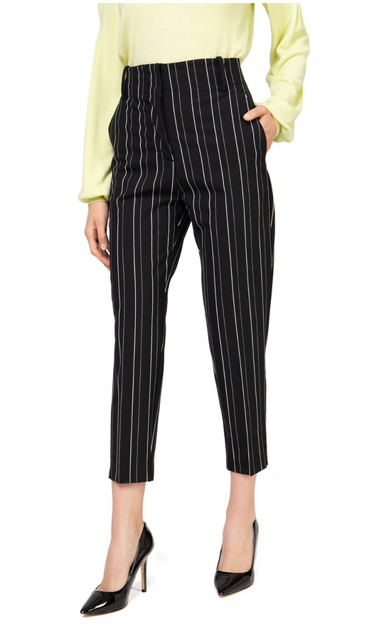 Black Polyester Women Pants