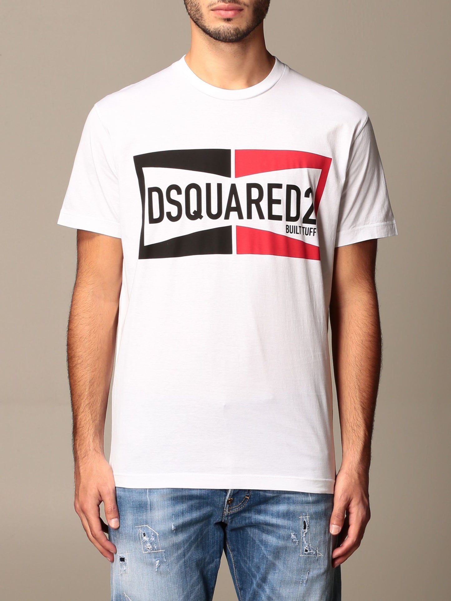 White Cotton Men T-Shirt