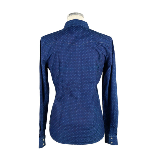 Blue Cotton Women's Shirt