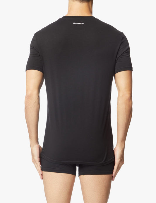 Black Cotton Men Underwear Shirt