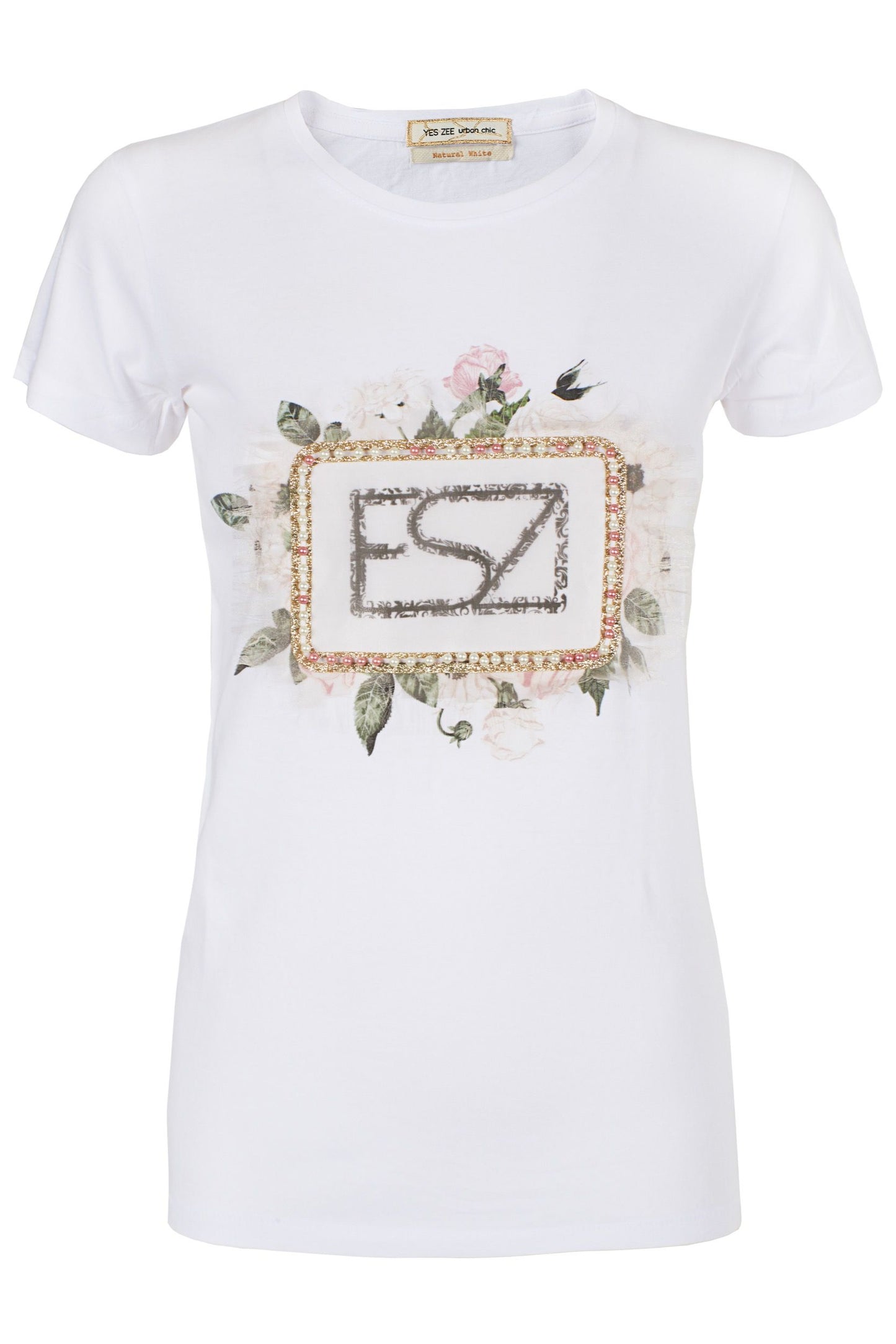 White Cotton Women T-Shirt