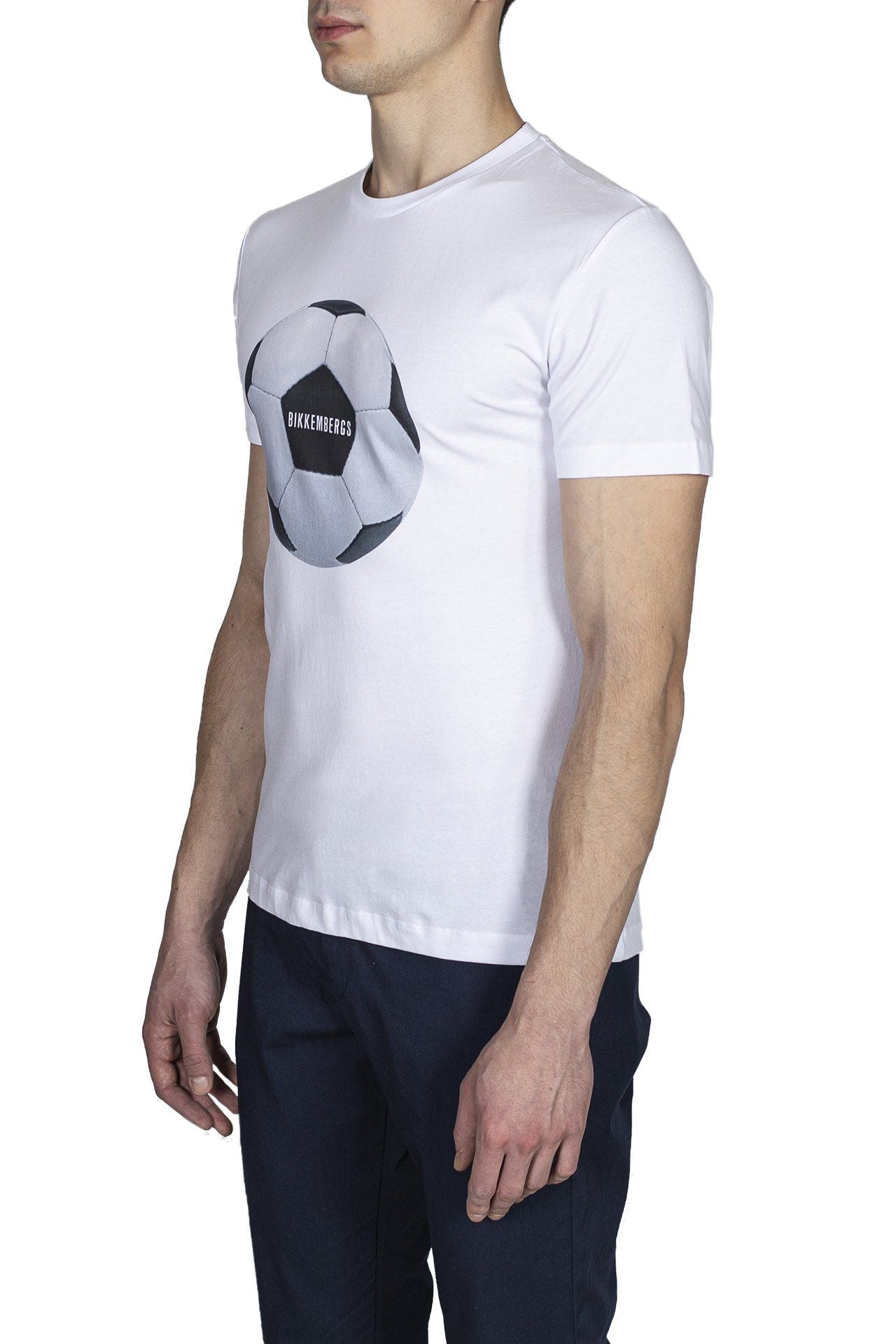 White Cotton Men T-Shirt