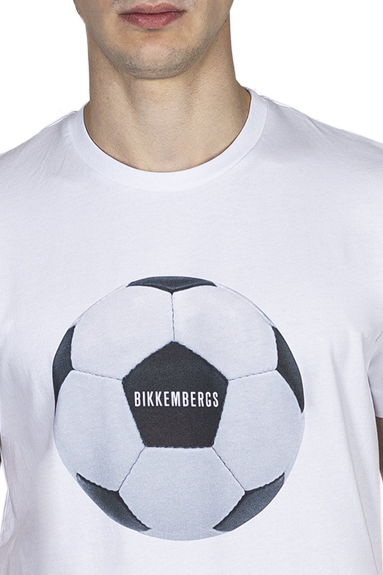 White Cotton Men T-Shirt