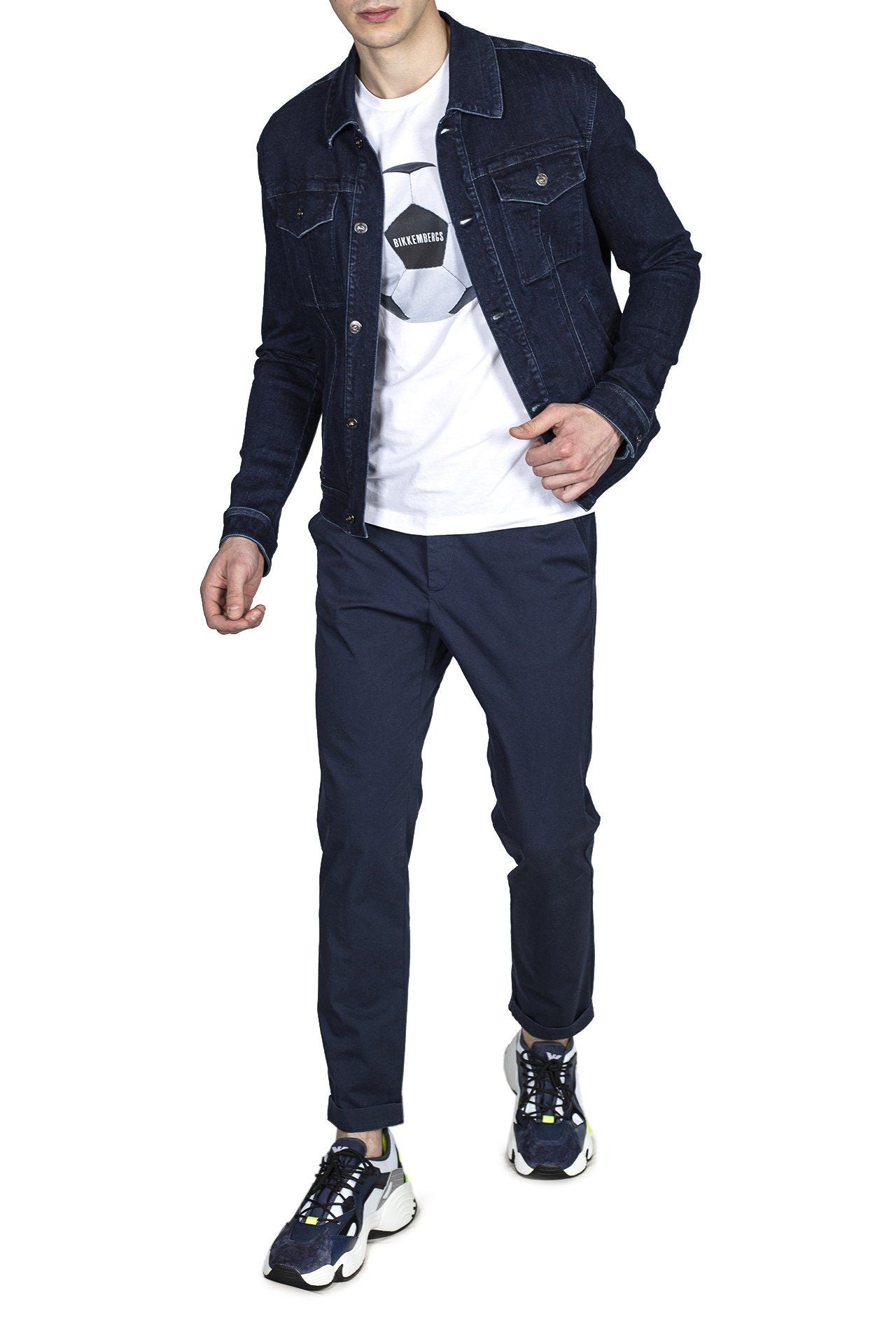 White Cotton Men T-Shirt