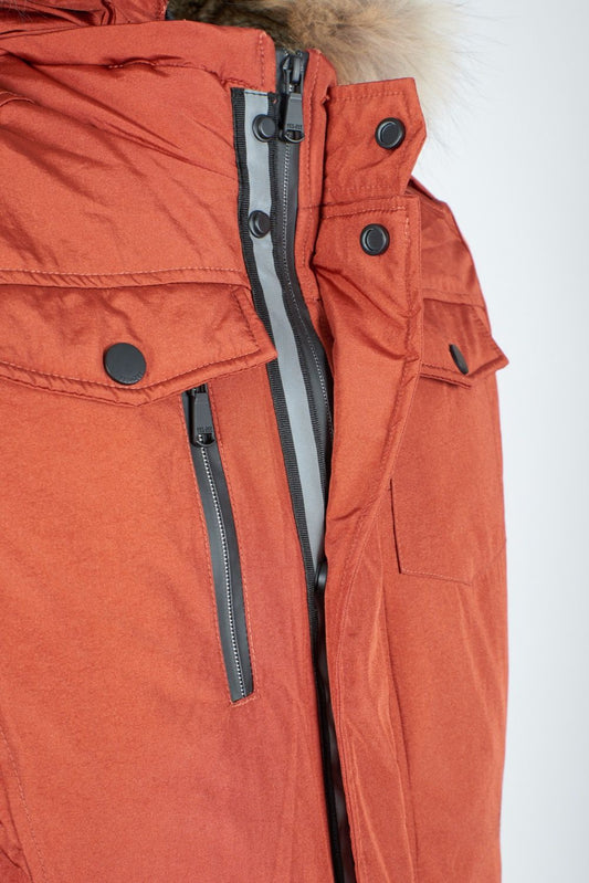Orange Nylon Men's Jacket