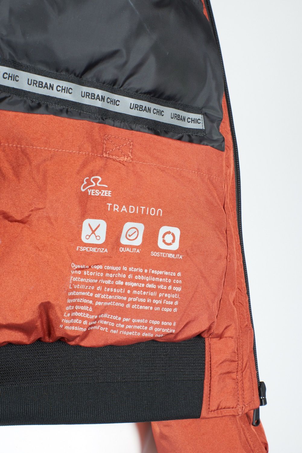 Orange Nylon Men's Jacket