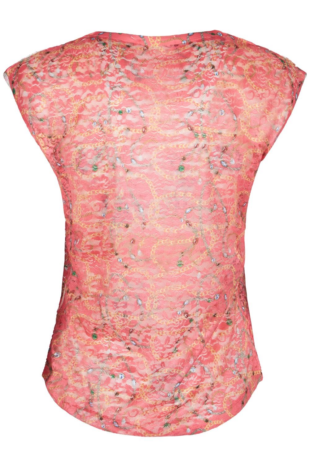 Coral Polyester Women Top