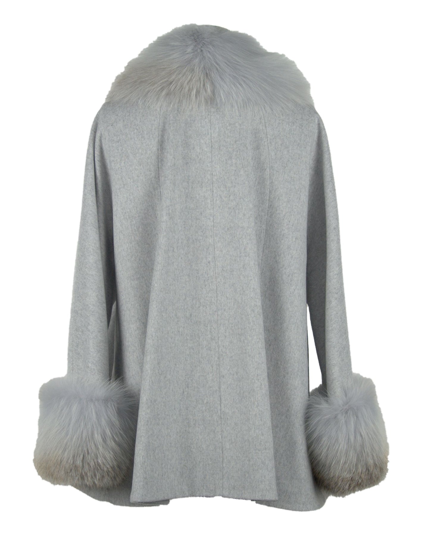 Gray Virgin Wool Women Coat