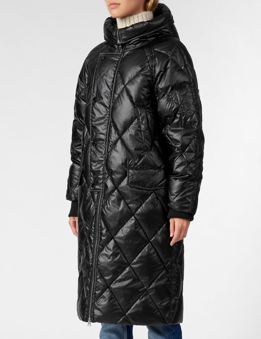 Black Polyester Women Jacket