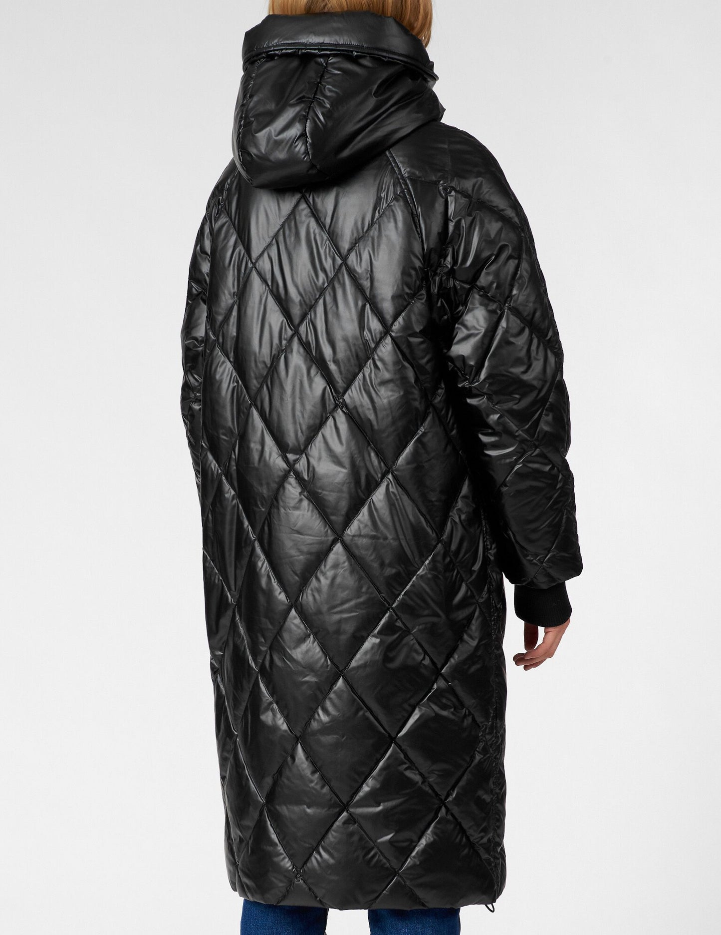 Black Polyester Women Jacket