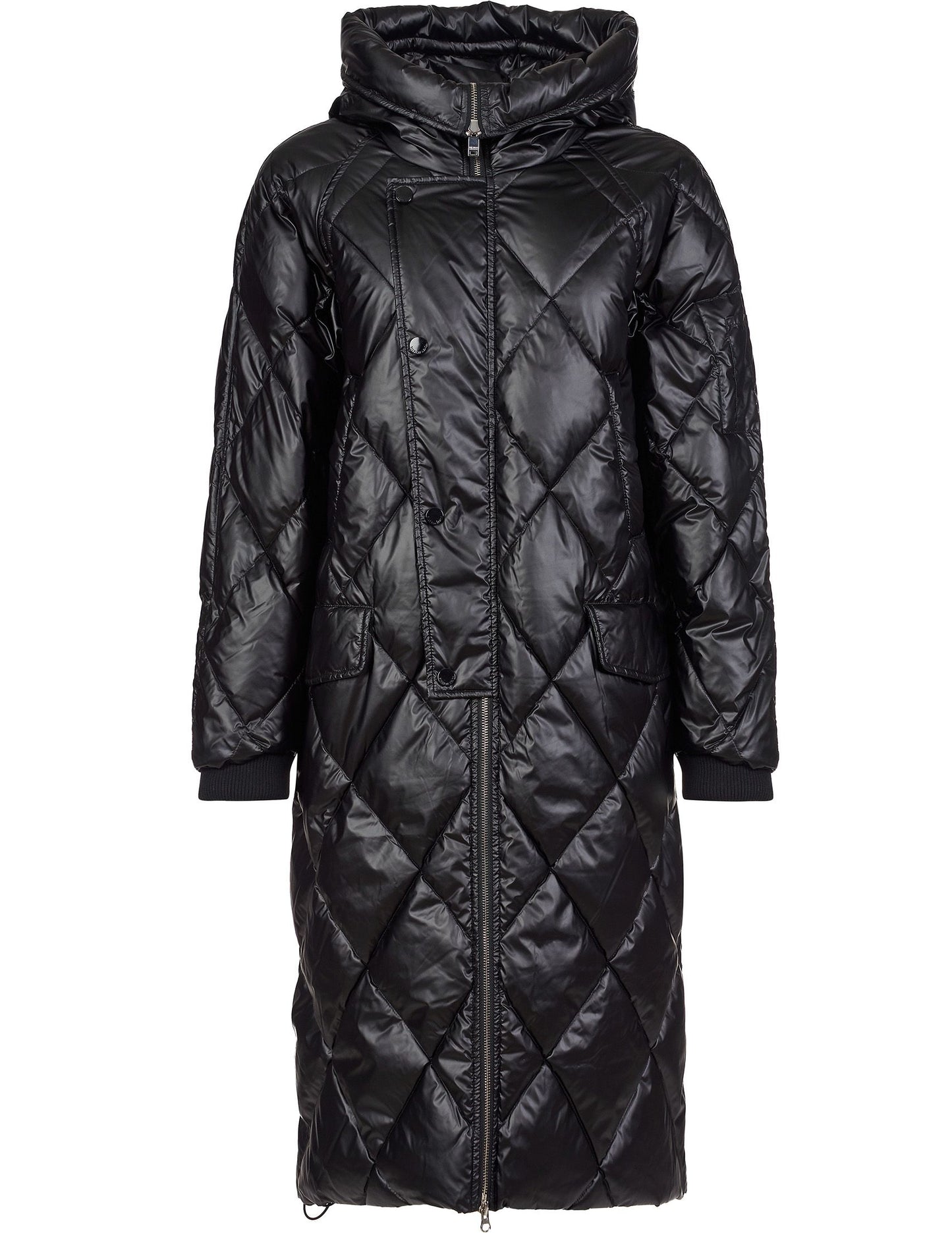Black Polyester Women Jacket