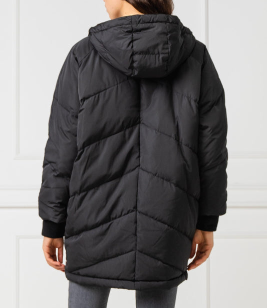 Black Polyester Women Jacket