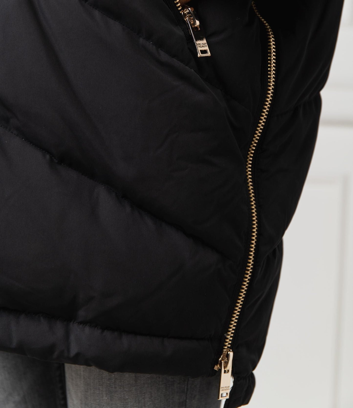 Black Polyester Women Jacket