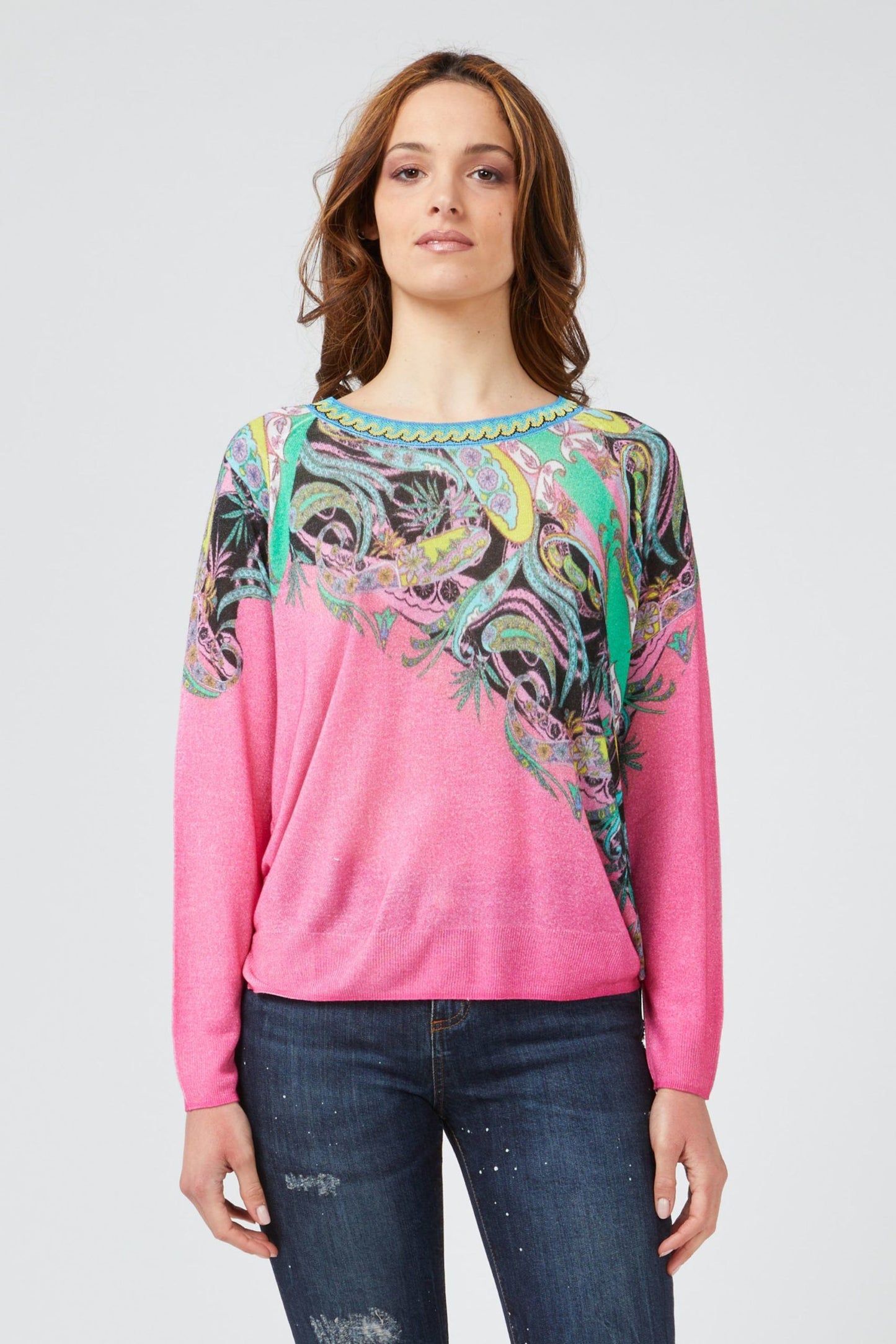 Fuchsia Viscose Women Sweater