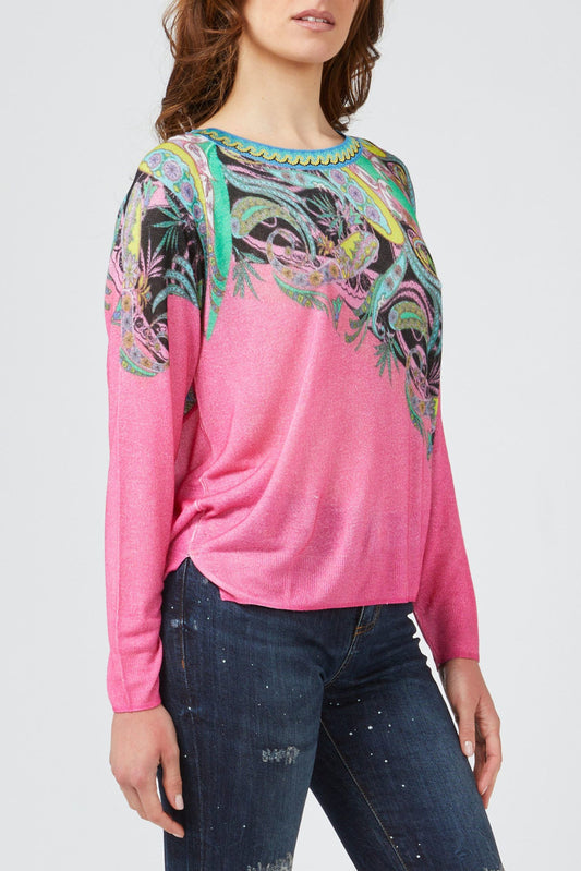 Fuchsia Viscose Women Sweater