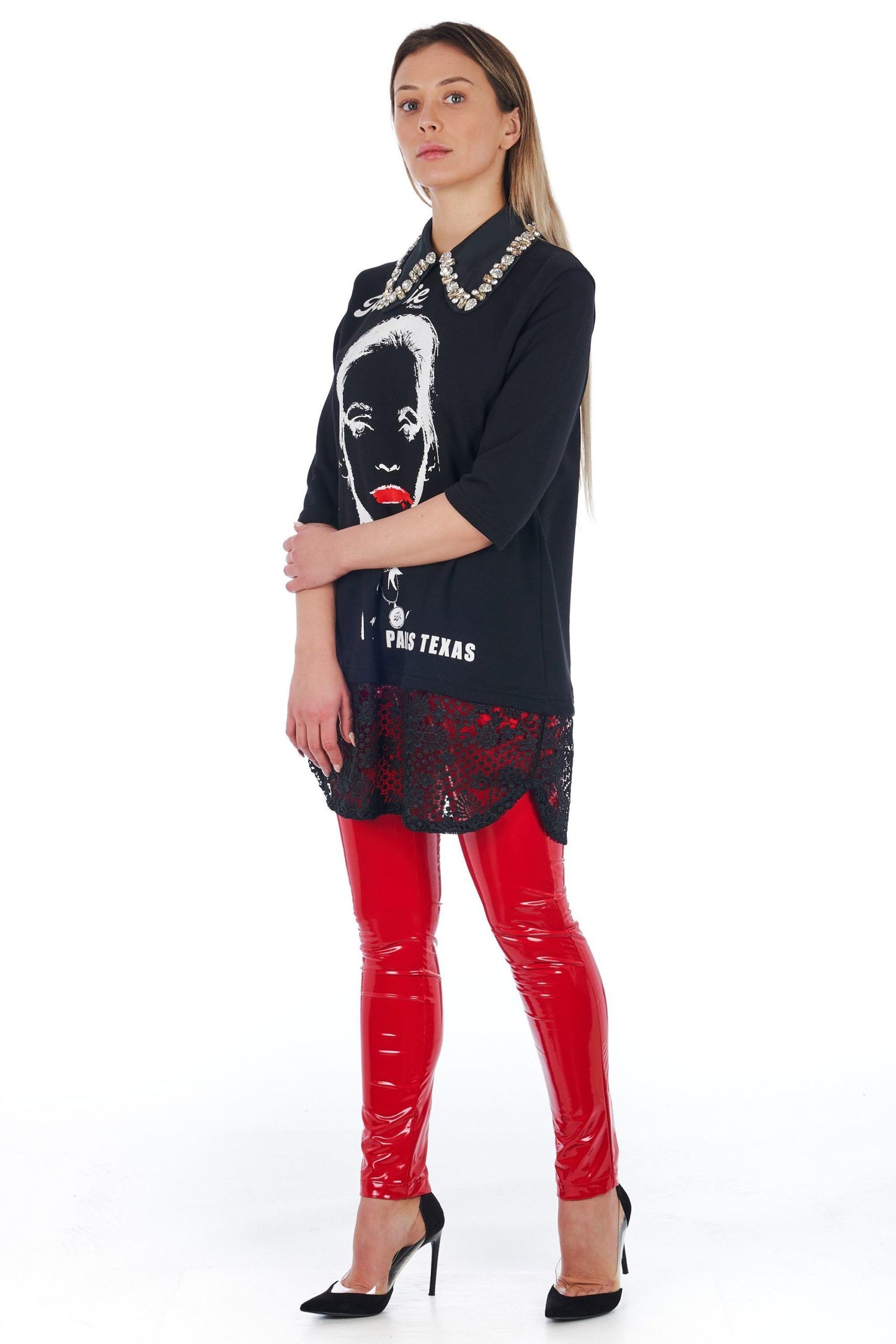 Black Cotton Women Sweater