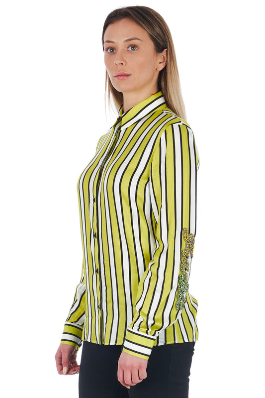 Green Viscose Women Shirt