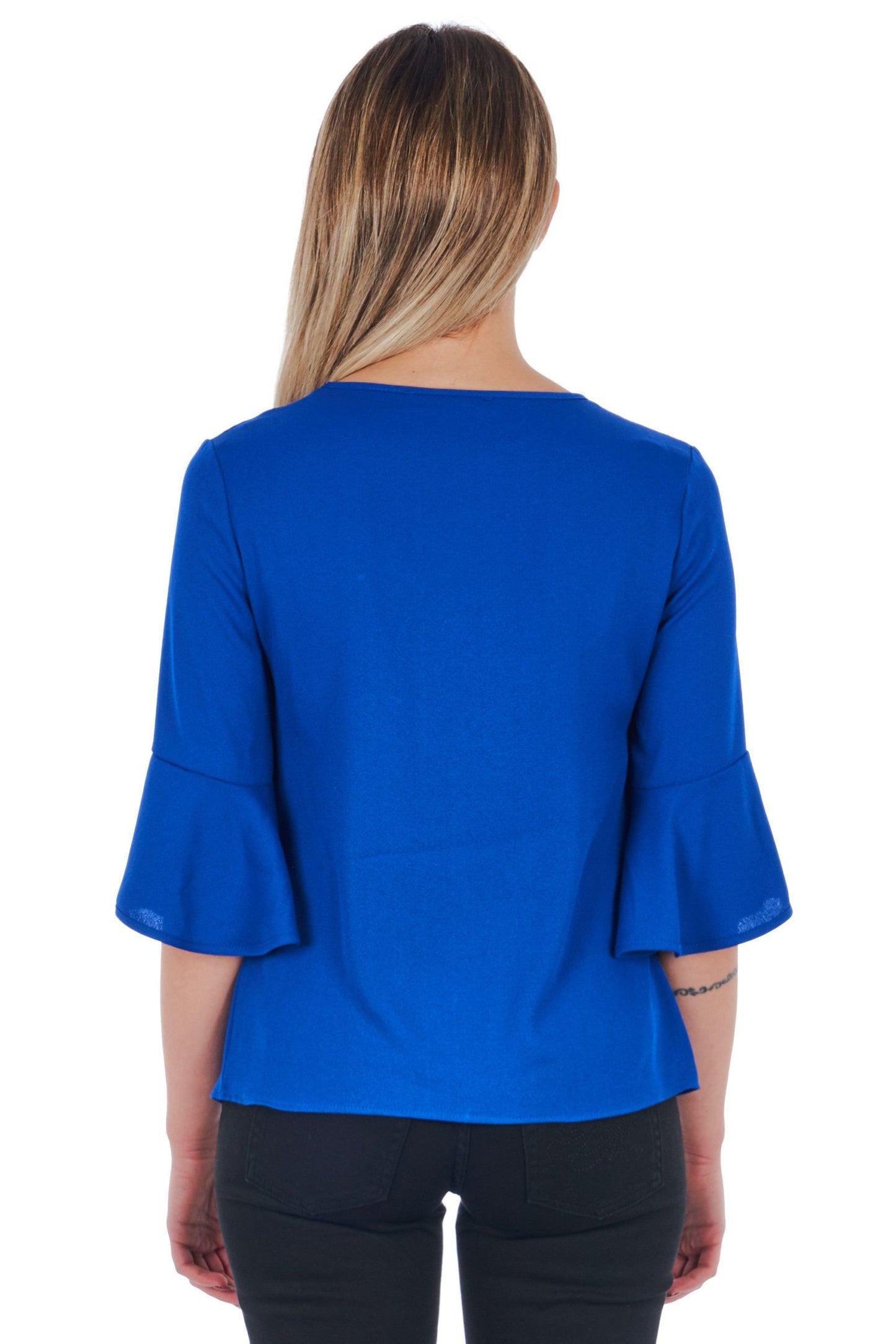 Blue Polyester Women Shirt