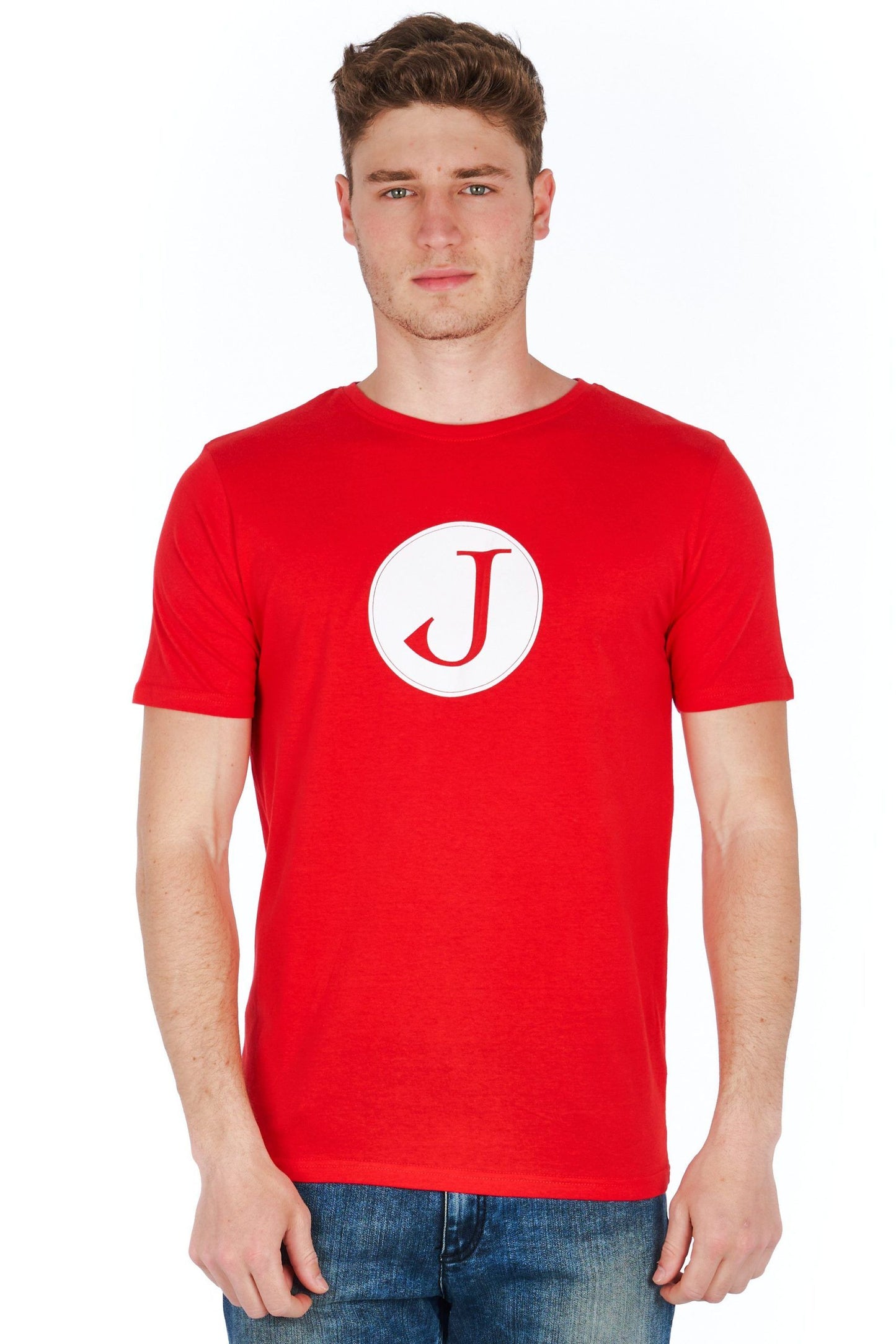Red Cotton Men T-Shirt