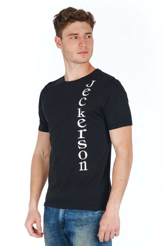 Black Cotton Men T-Shirt
