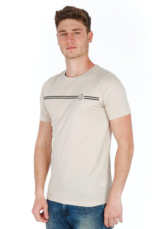 Silver Cotton Men T-Shirt