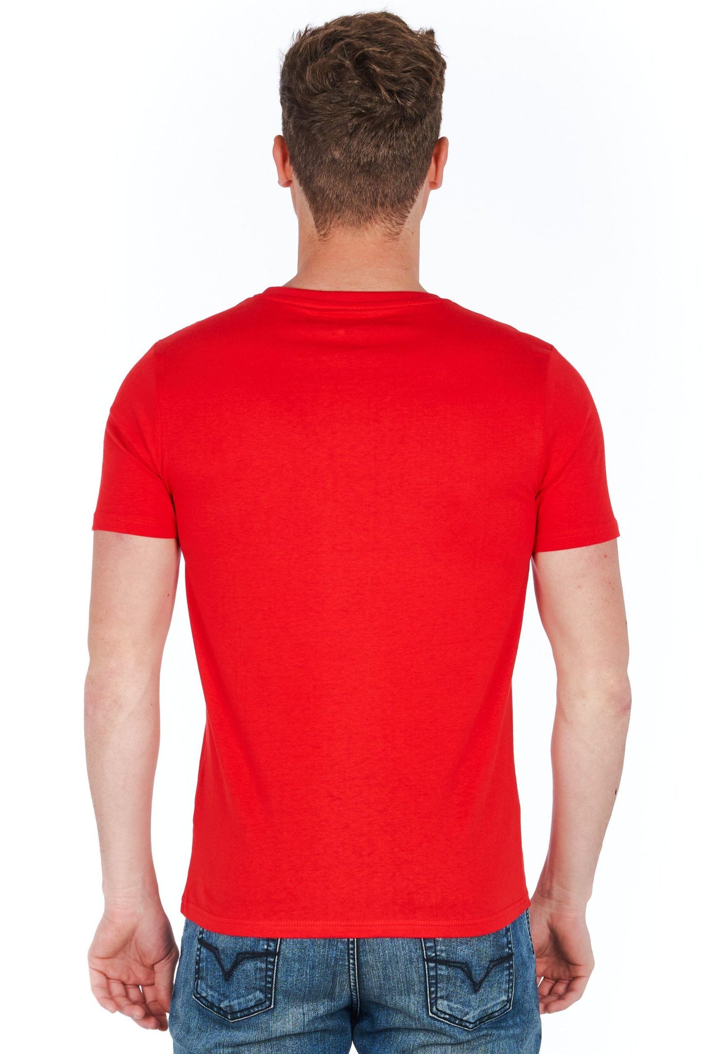 Red Cotton Men T-Shirt