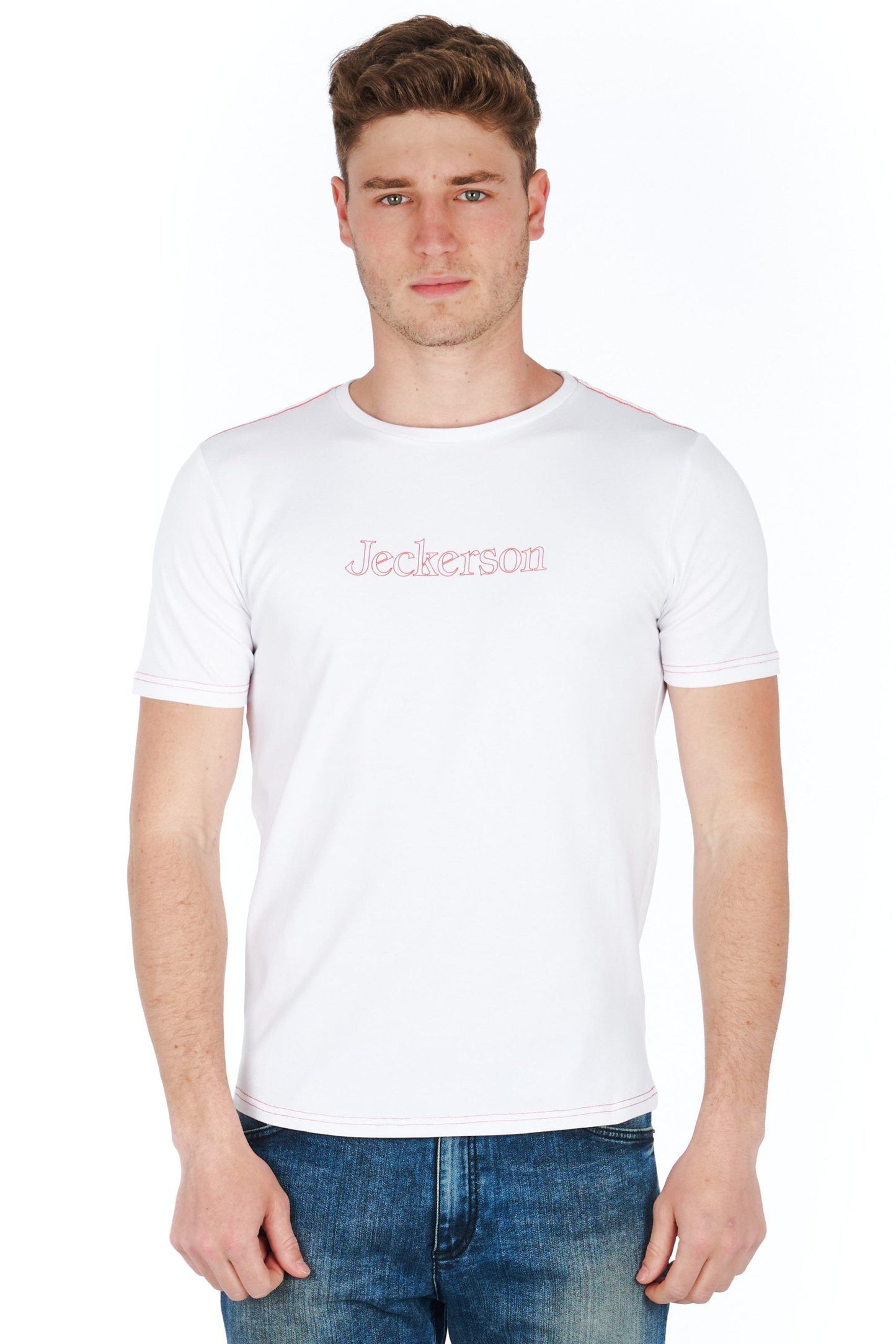 White Cotton Men T-Shirt