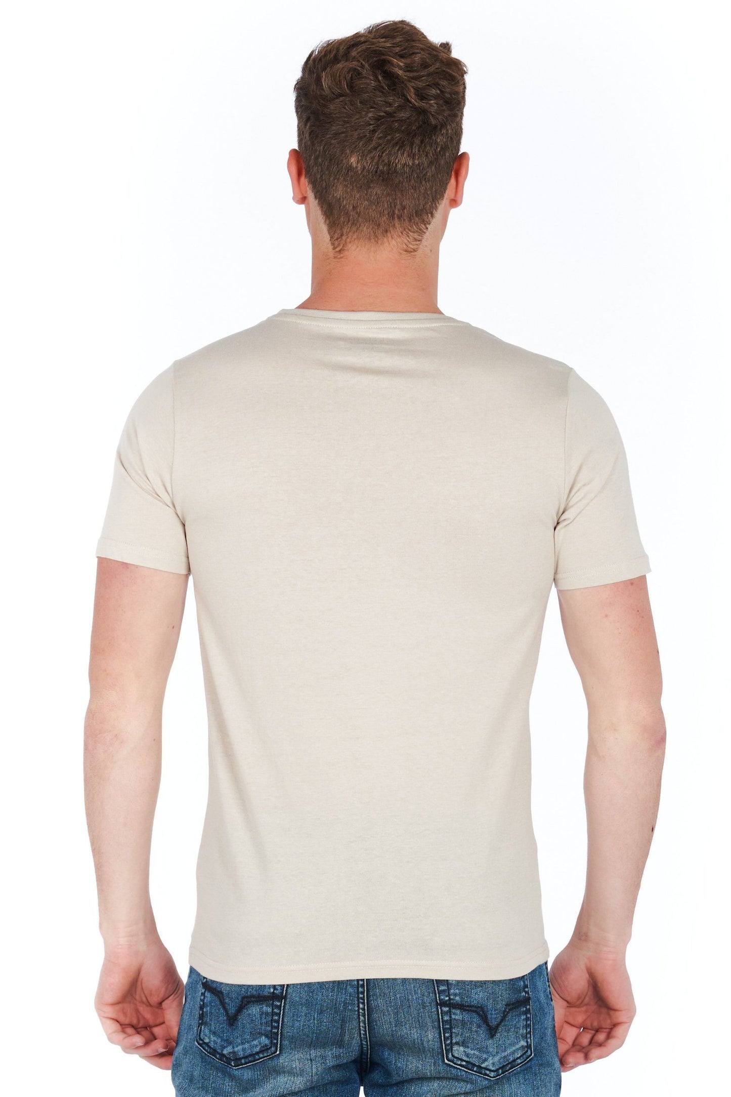 Silver Cotton Men T-Shirt