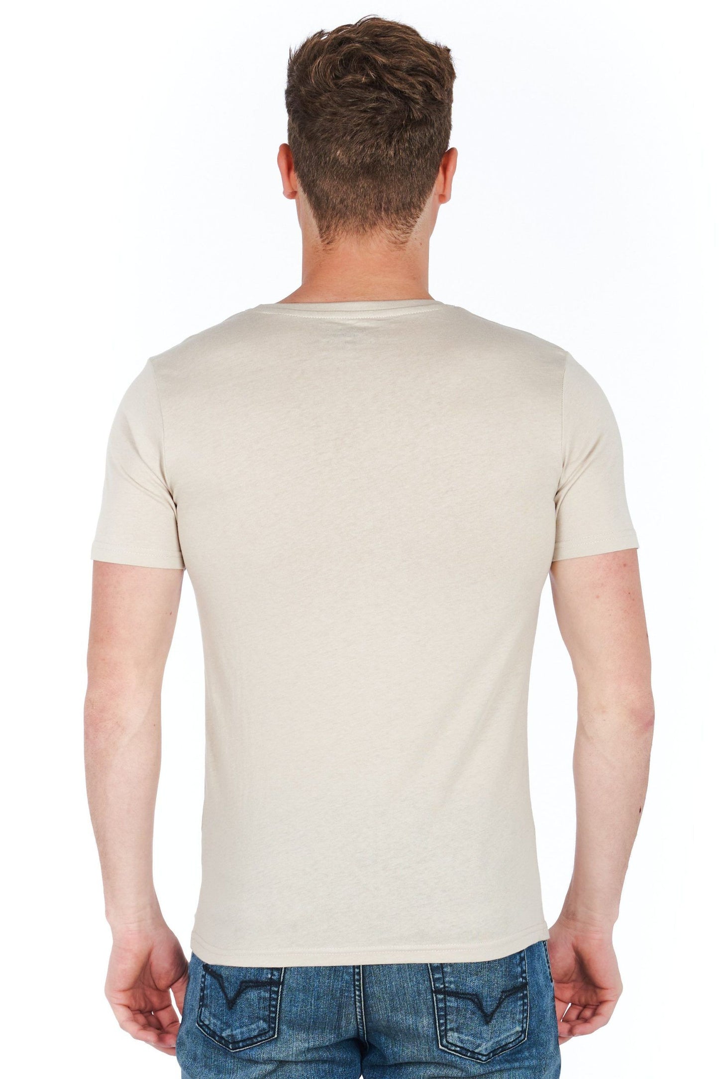 Silver Cotton Men T-Shirt
