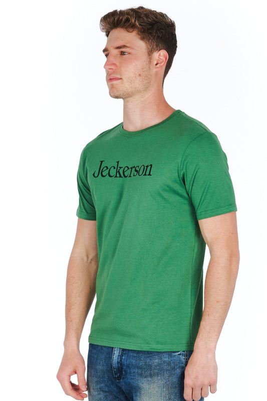 Green Cotton Men T-Shirt