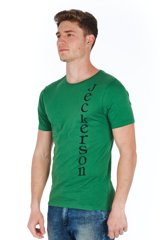 Green Cotton Men T-Shirt