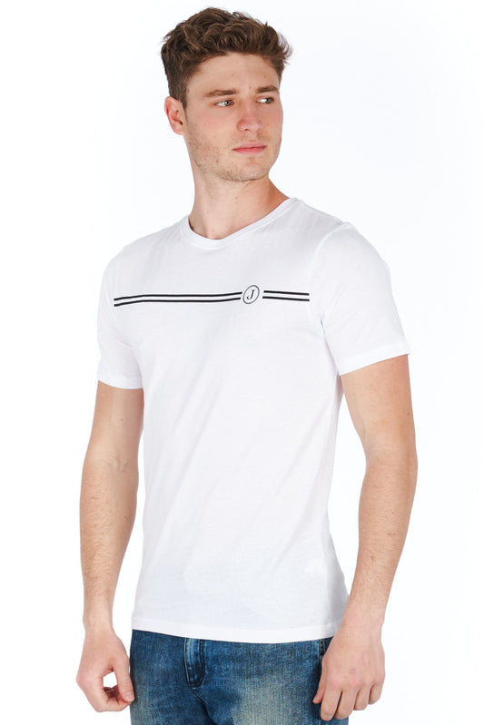 White Cotton Men T-Shirt