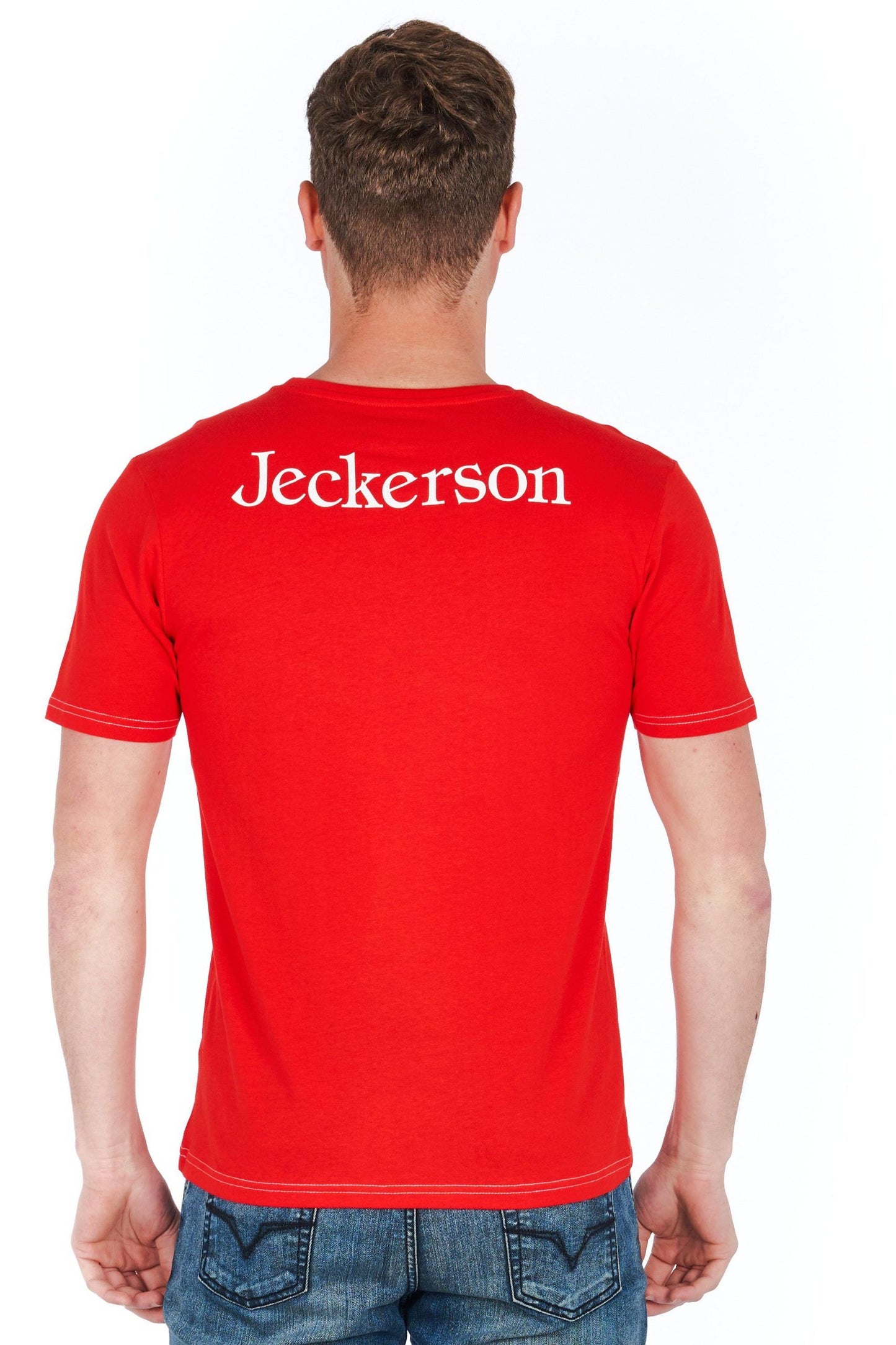 Red Cotton Men T-Shirt