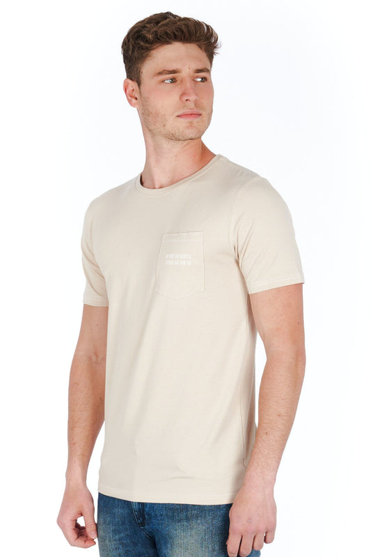 Silver Cotton Men T-Shirt