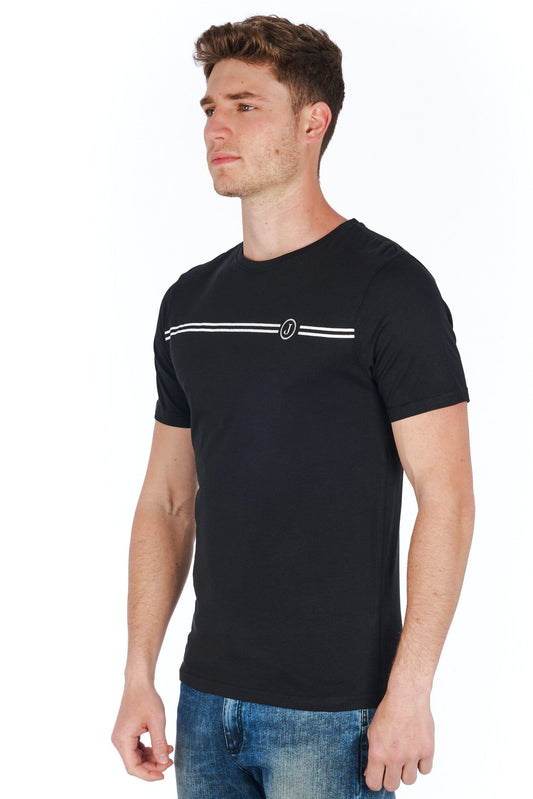 Black Cotton Men T-Shirt