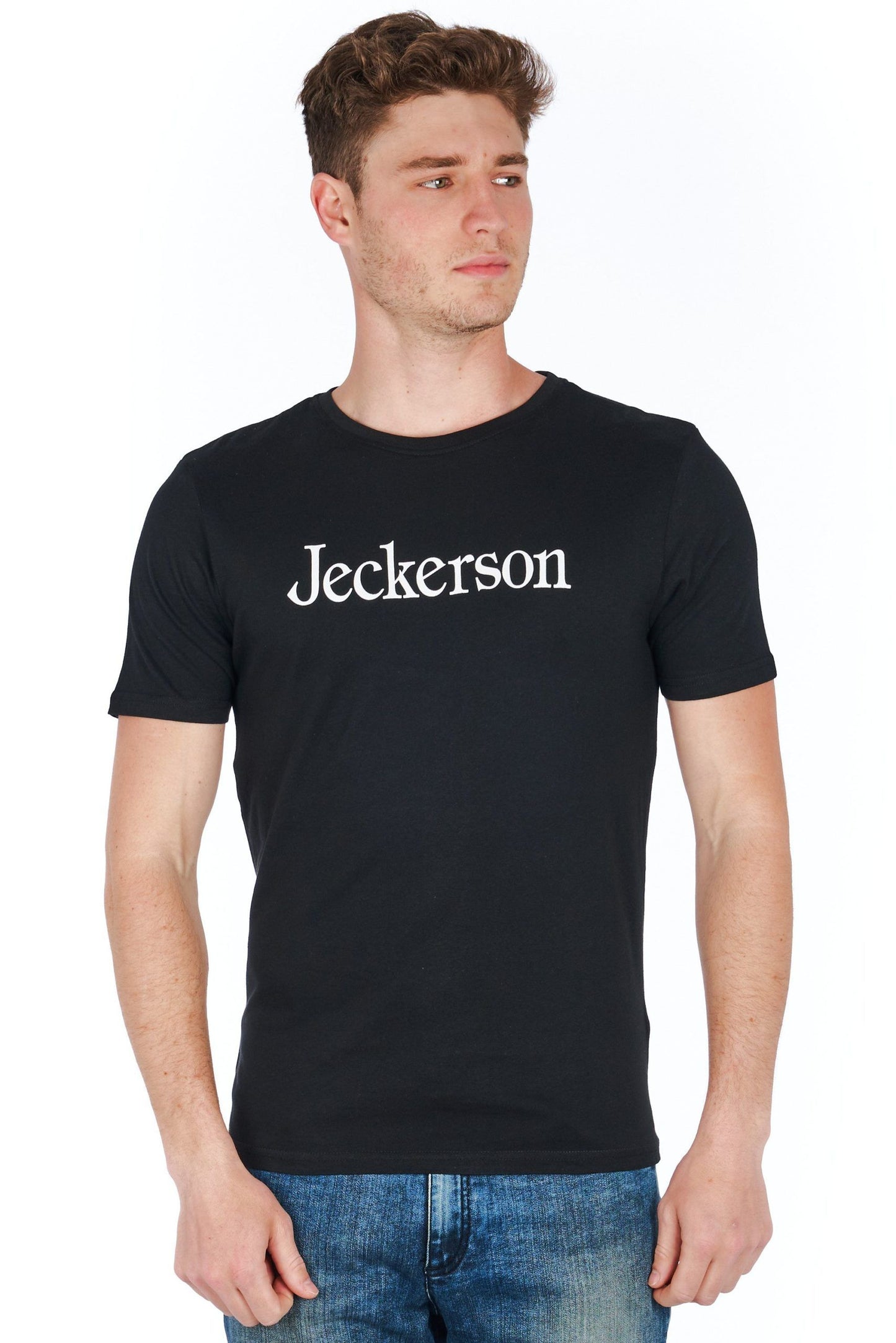 Black Cotton Men T-Shirt