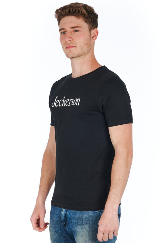 Black Cotton Men T-Shirt