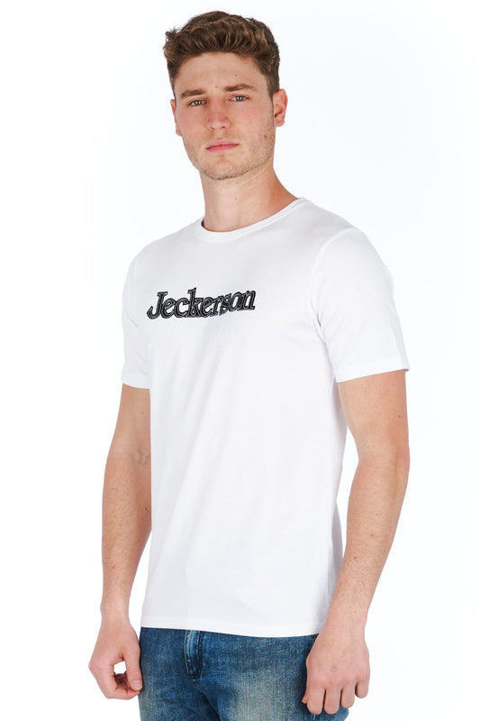White Cotton Men T-Shirt
