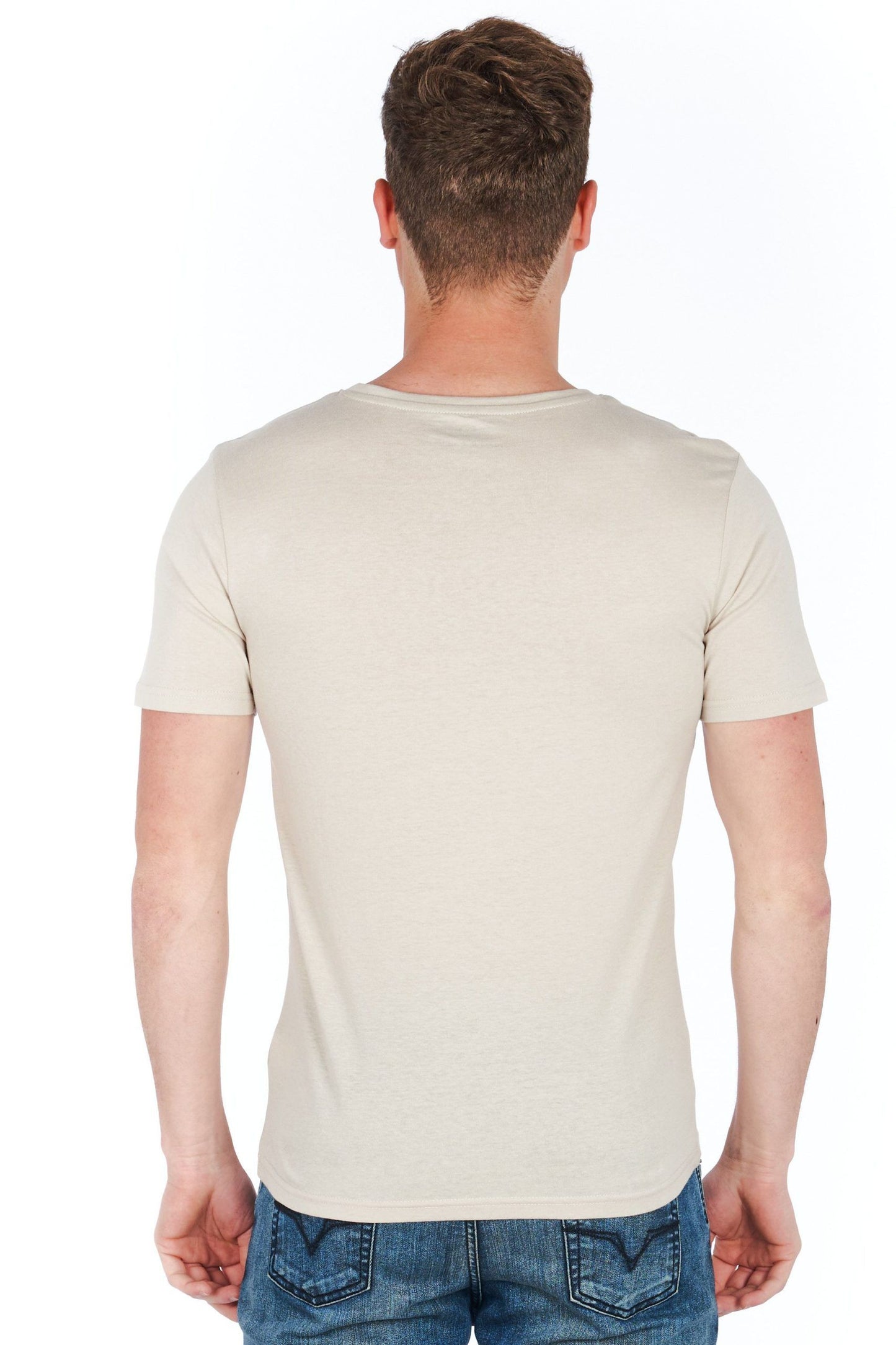Silver Cotton Men T-Shirt