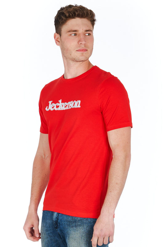 Red Cotton Men T-Shirt